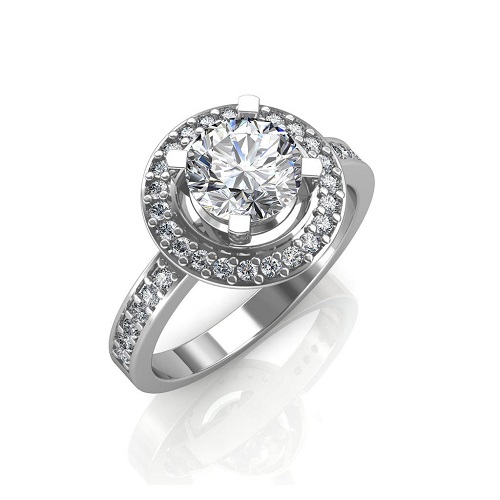 0.60 CARAT 18K GOLD - THE SINGLE HALO RING