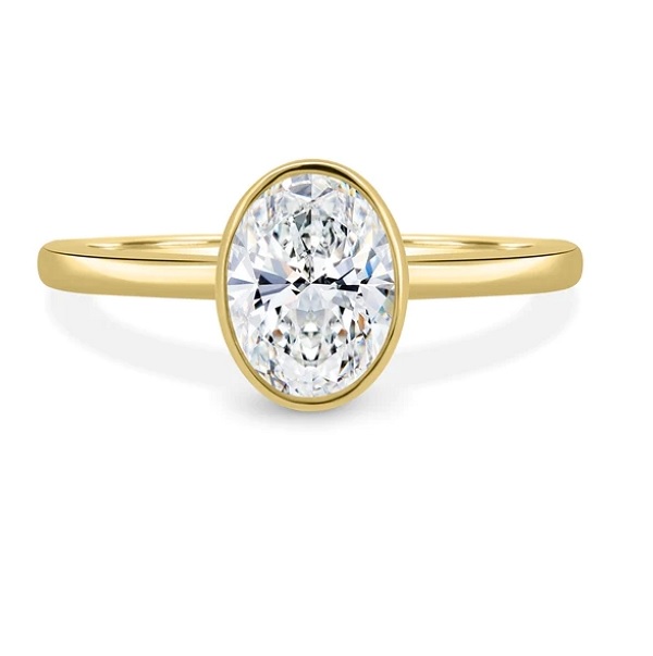 Bezel Set Oval Solitaire Ring