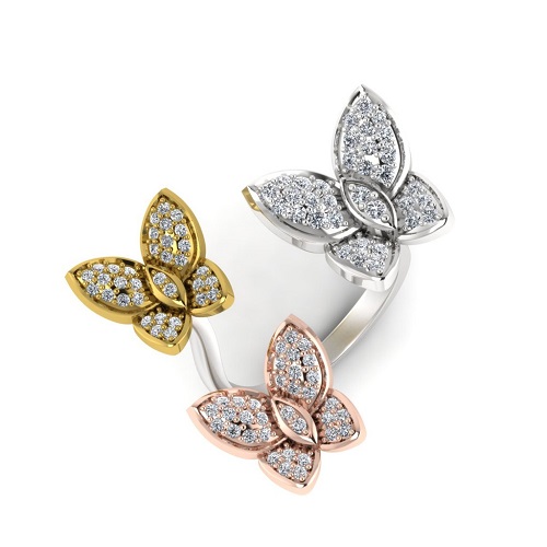 THE TRIO BUTTERFLY RING