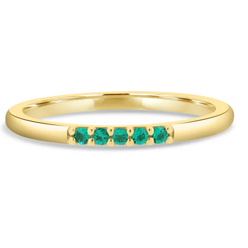 Five Green Stone Fashion Ring