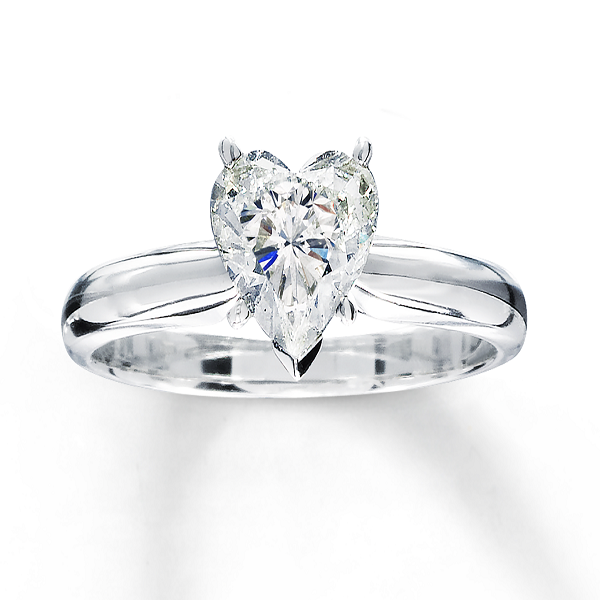 Heart Shape Solitaire Diamond Engagement Ring