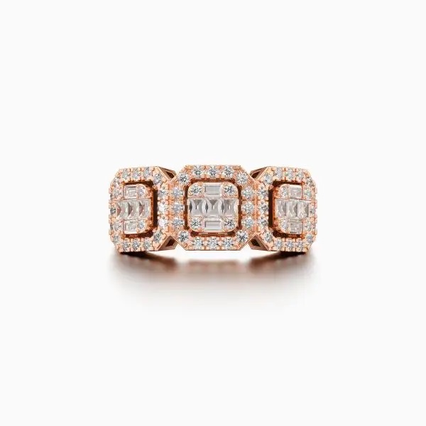 Diamond Ring in Rose 14k Gold