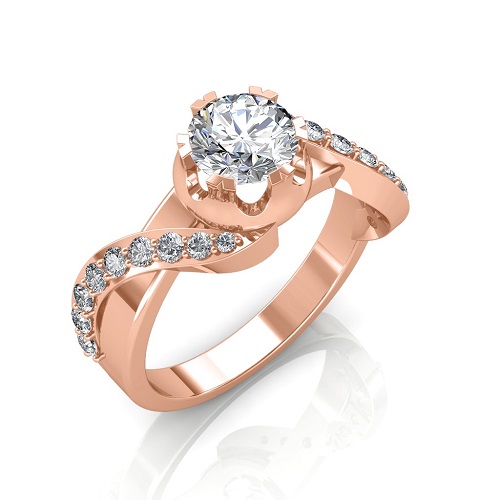 THE ENTWINED BAND SOLITAIRE RING