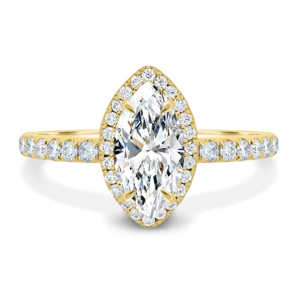 Marquise Halo with Pave Ring
