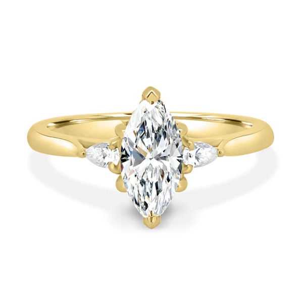 Marquise Trilogy with Hidden Halo Ring