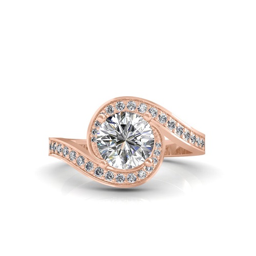 0.68 CARAT 18K GOLD - THE SPIRAL SOLITAIRE RING