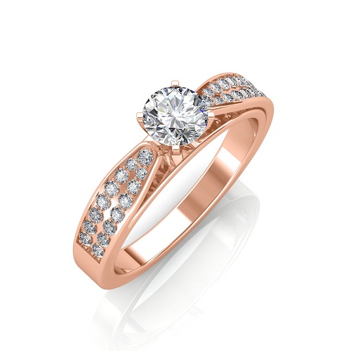 THE DUAL BAND SOLITAIRE RING