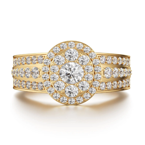 Stonker Ovall Diamond Ring in Yellow 10k Gold