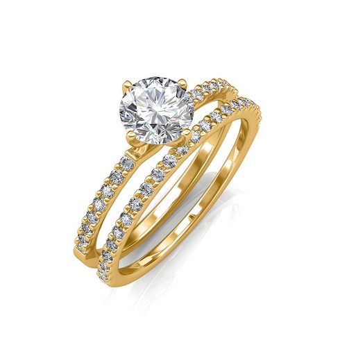 THE ELEGANT ENGAGEMENT RING WITH WEDDING BAND