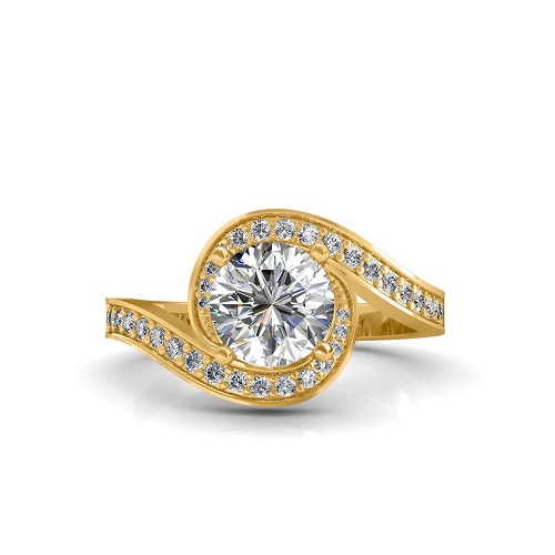 0.68 CARAT 18K GOLD - THE SPIRAL SOLITAIRE RING