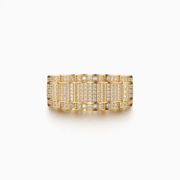 Bussing Layered Diamond Ring in Yellow 10k Gold