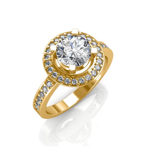 0.68 CARAT 18K GOLD - THE SPIRAL SOLITAIRE RING