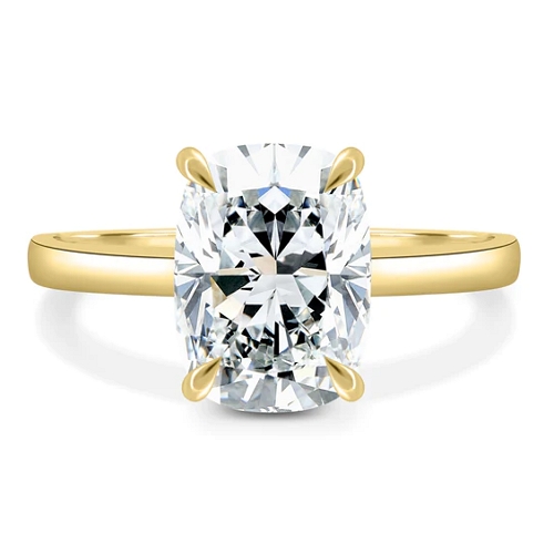 Elongated Cushion Solitaire Ring